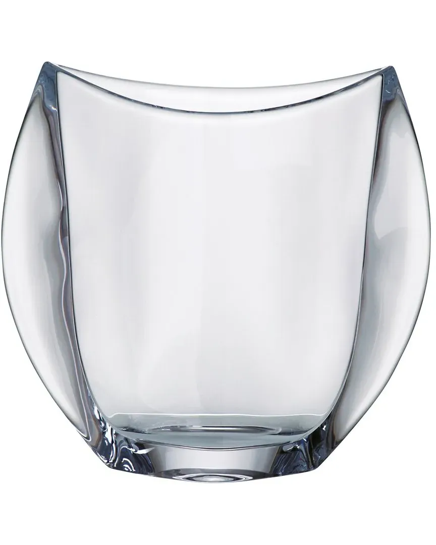 Crystalline 9.5in Oval Vase - Clear, Glass