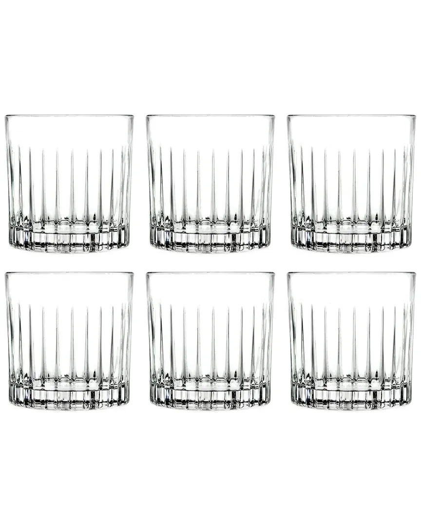 European Crystal Double Old Fashioned Tumblers Set of 6 - Clear
