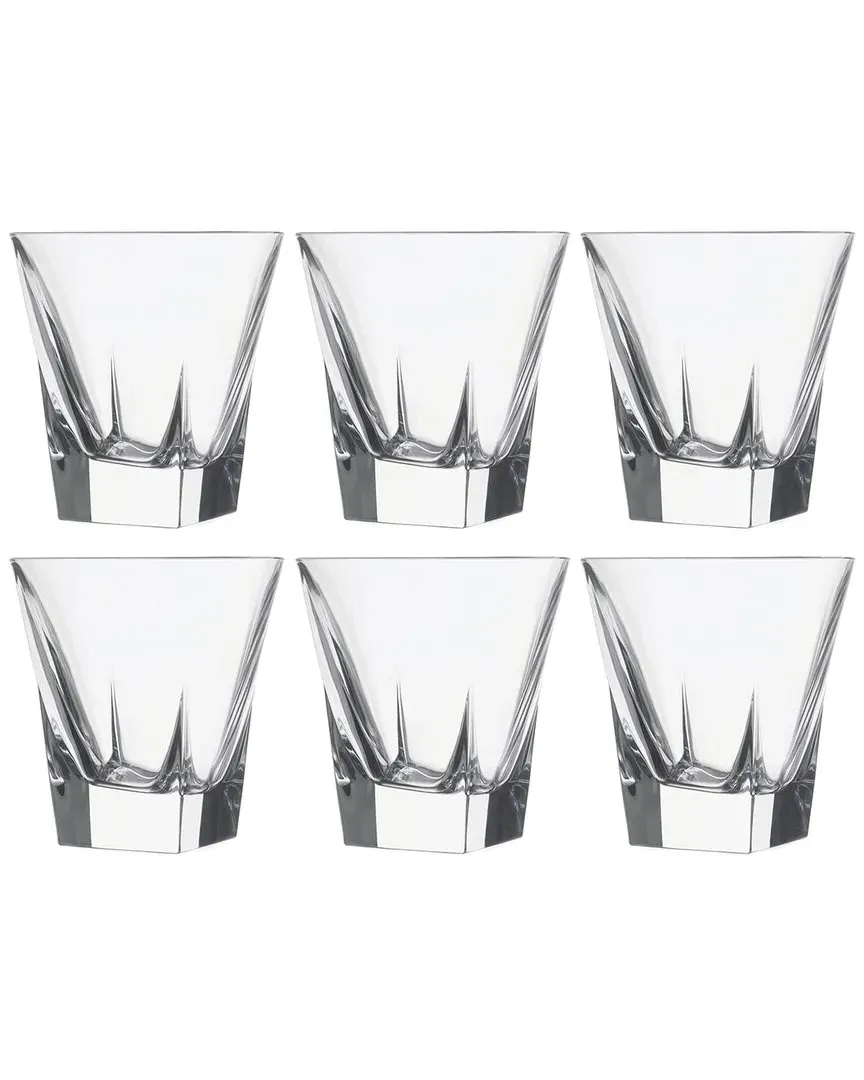 European Crystal Double Old Fashioned Tumblers Set of 6 image