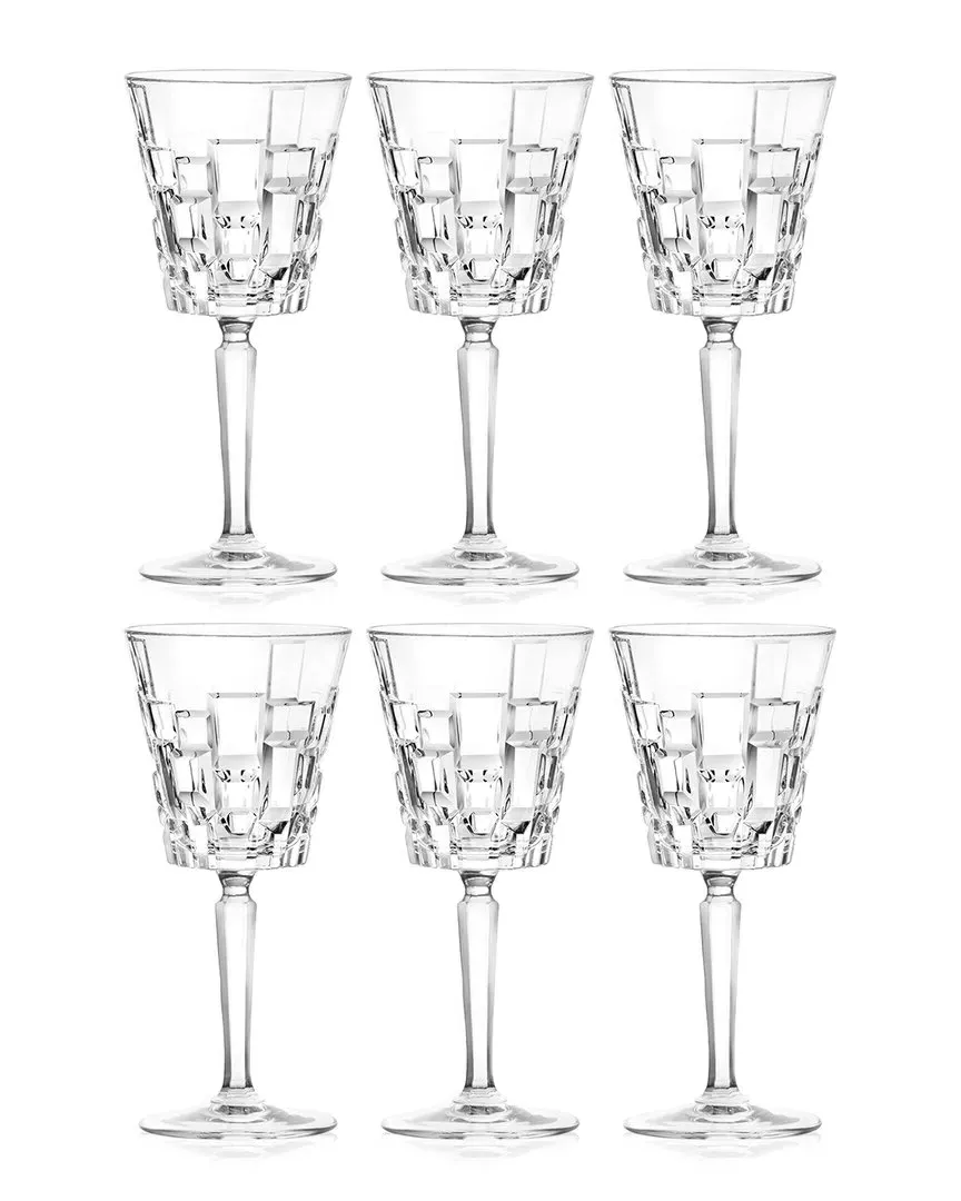European Wine Glass Goblets Set of 6 - Clear image