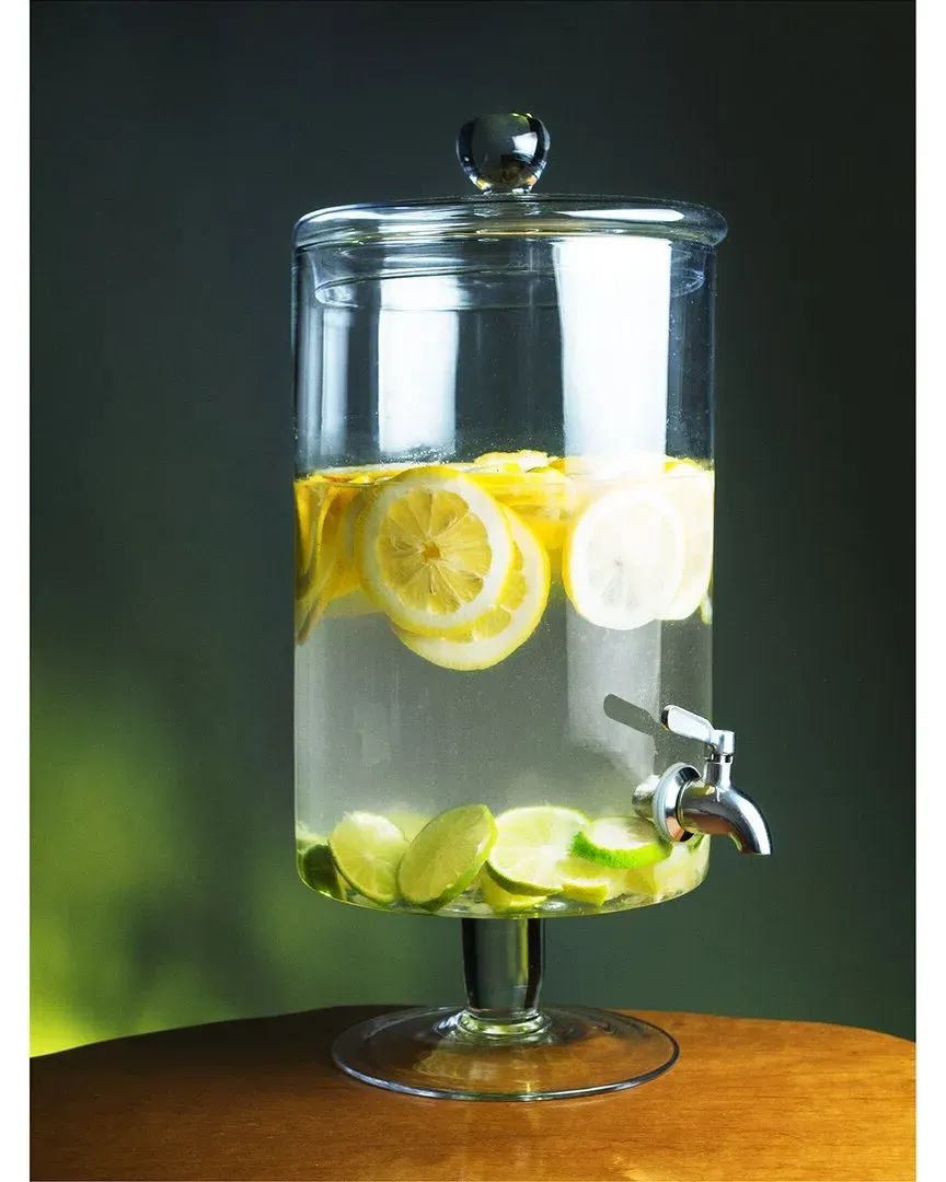 Glass Footed Beverage Dispenser 7.5L - Clear image