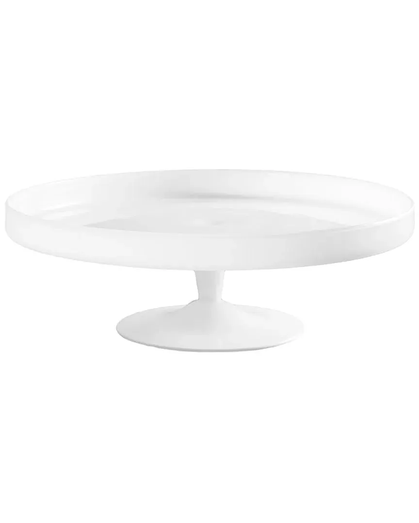 Glass Footed Cake Plate Stand - White, Opal Glass image