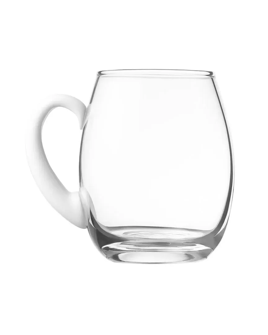 Large Beer Mug with Handle - Clear, Glass