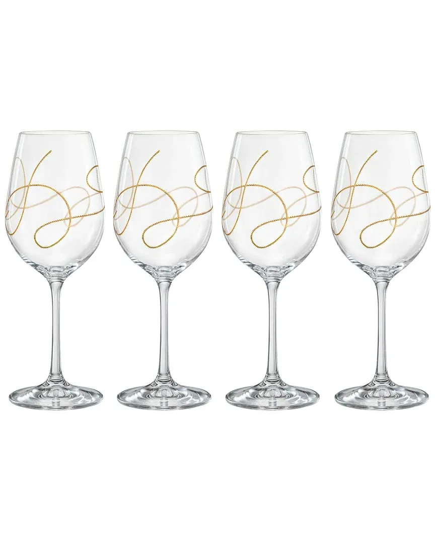 Lead-Free Crystalline Wine Goblets Set of 4 - Clear