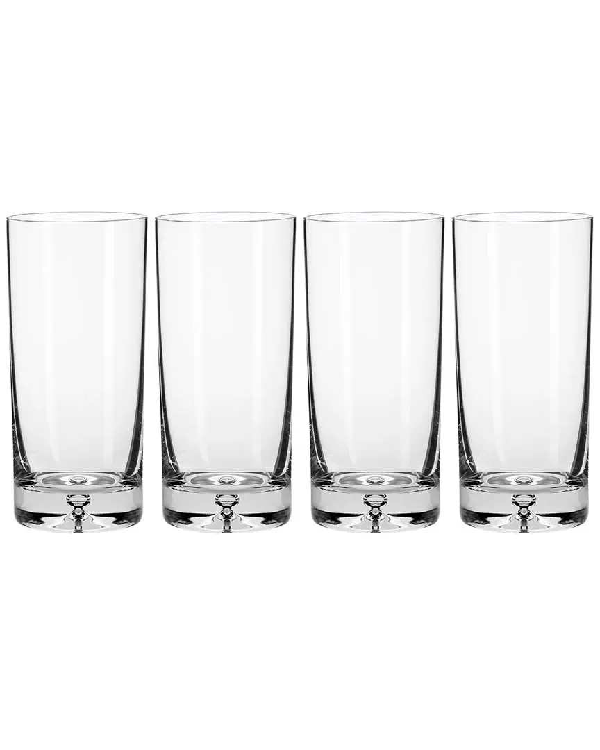 Set of 4 Crystal Highball Glasses - Clear image