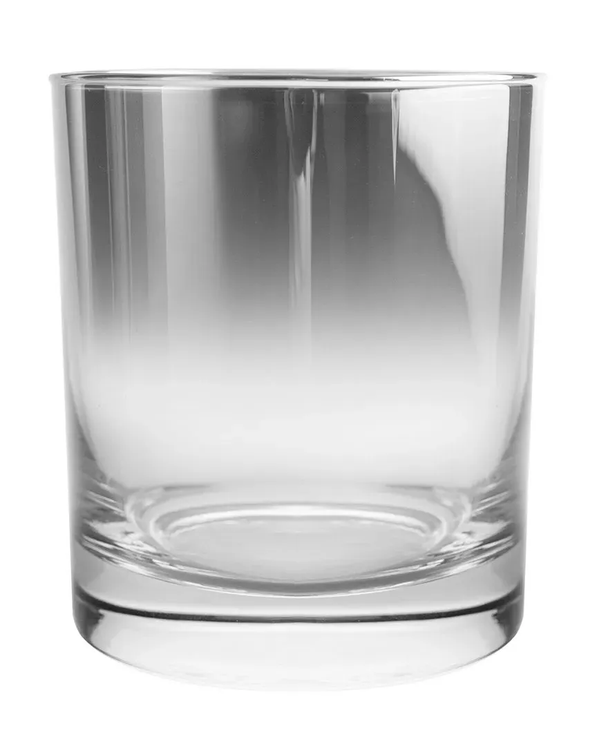 Set of 4 Double Old Fashioned Glasses with Metallic Finish