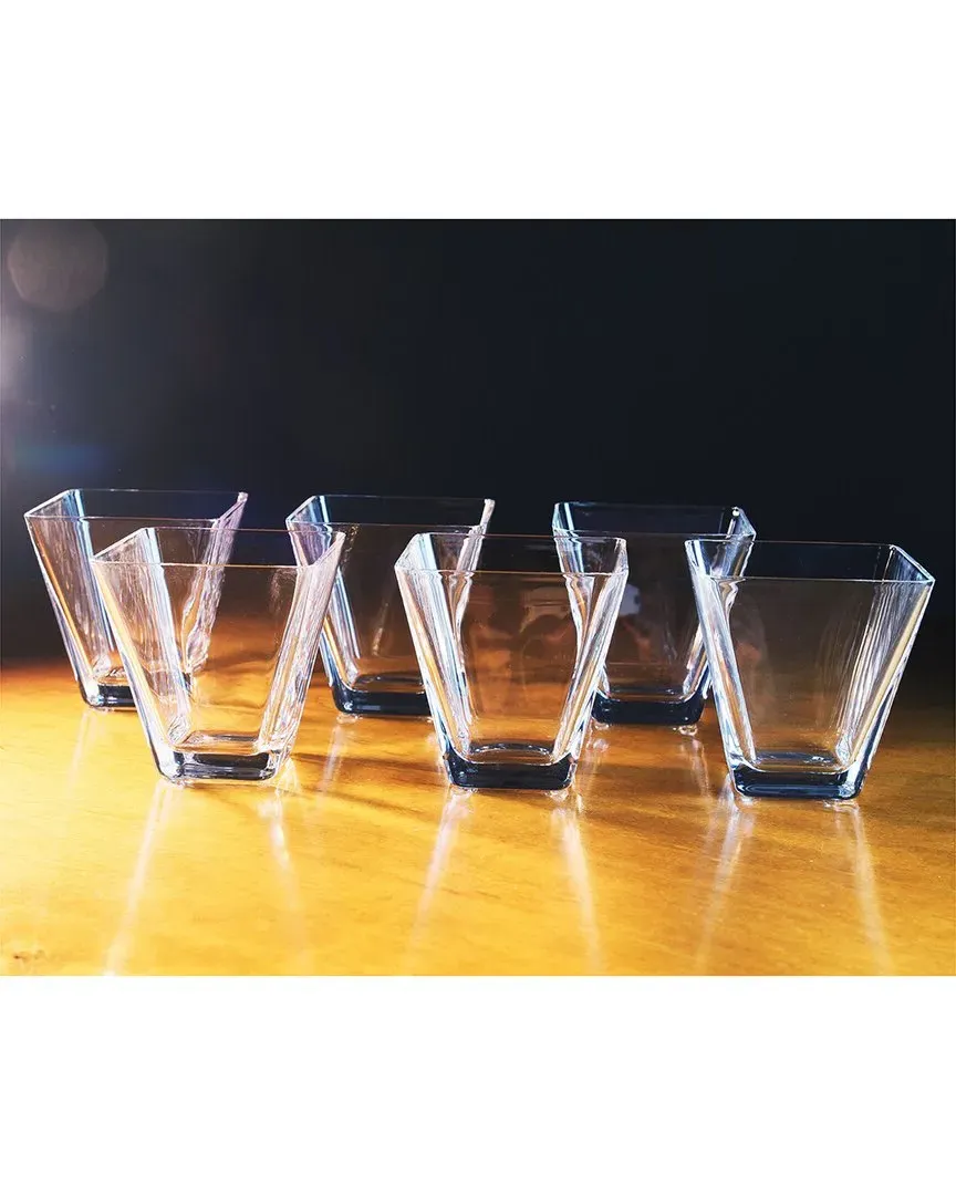 Set of 6 Square Dessert Bowls - Clear Glass image