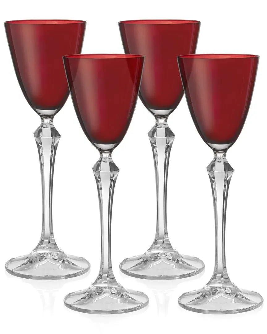 Vivid Set of 4 Liquor Glasses - Ruby, Glass