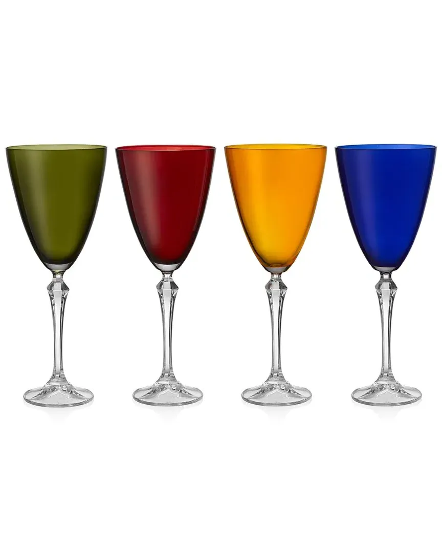 Vivid Set of 4 Wine Glasses 9oz - Assorted, Glass