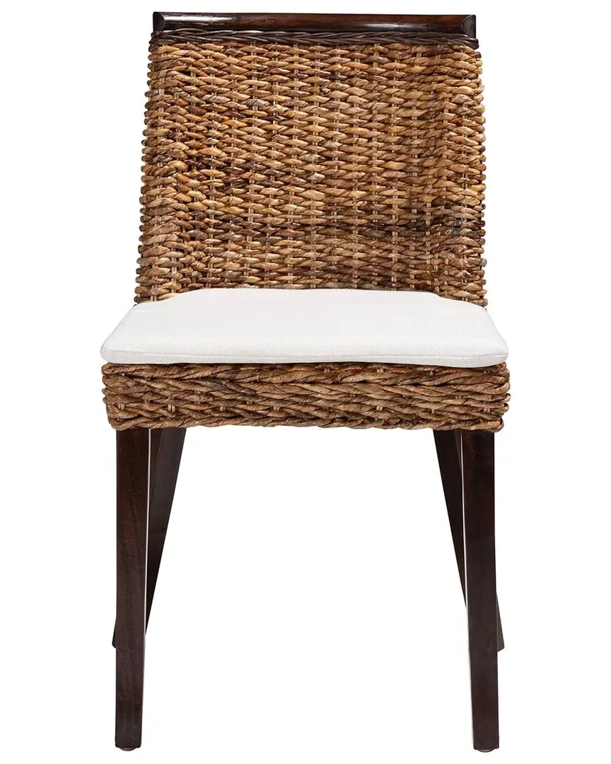 Abbas Dining Chair with Cushion - Natural Brown, Seagrass image