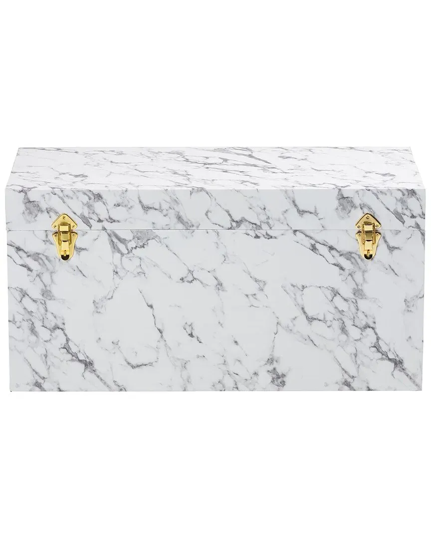 Brenta Storage Trunk with Lift-Top Lid - Marble White image