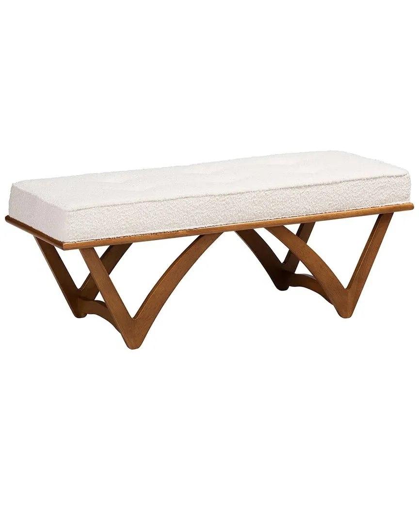 Chenoa Bench - Cream, Boucle