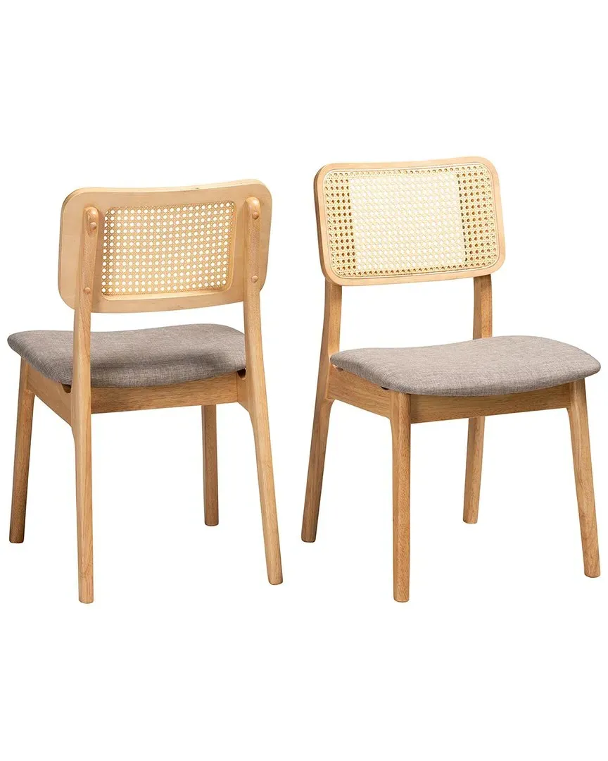 Dannon Dining Chair Set of 2 - Grey, Wood