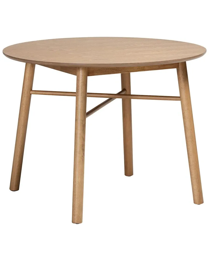Denmark Round Dining Table - Oak Brown, Rubberwood