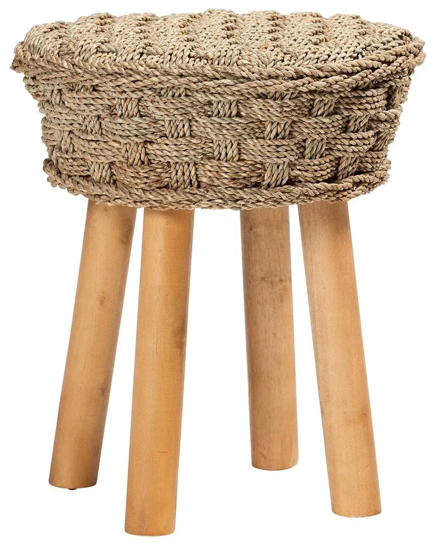 Denver Round Stool - Natural Brown, Seagrass image