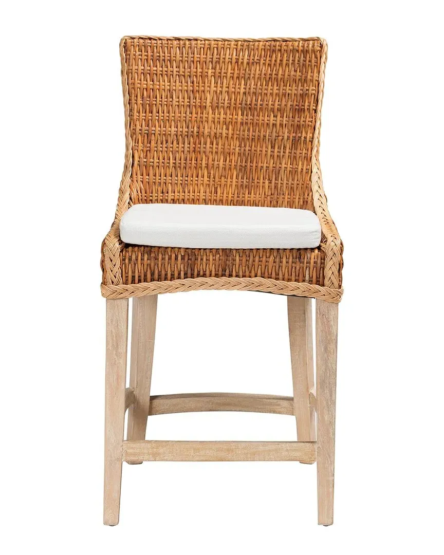 Derris Counter Stool with Cushion - Natural, Rattan image