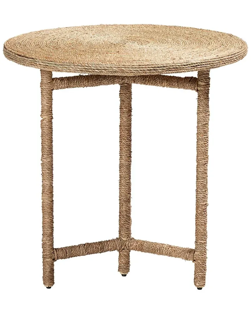 Fumito Round End Table - Natural Brown, Seagrass image