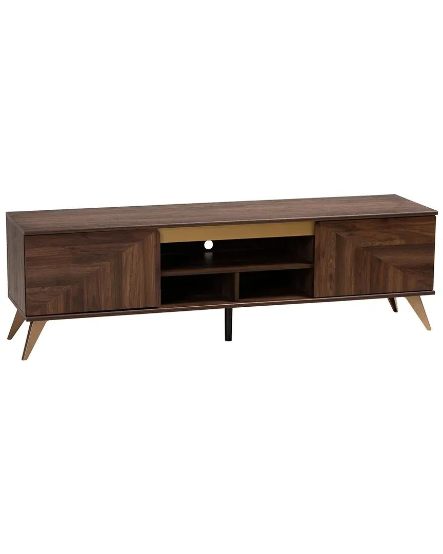 Graceland 2-Door TV Stand - Walnut Brown