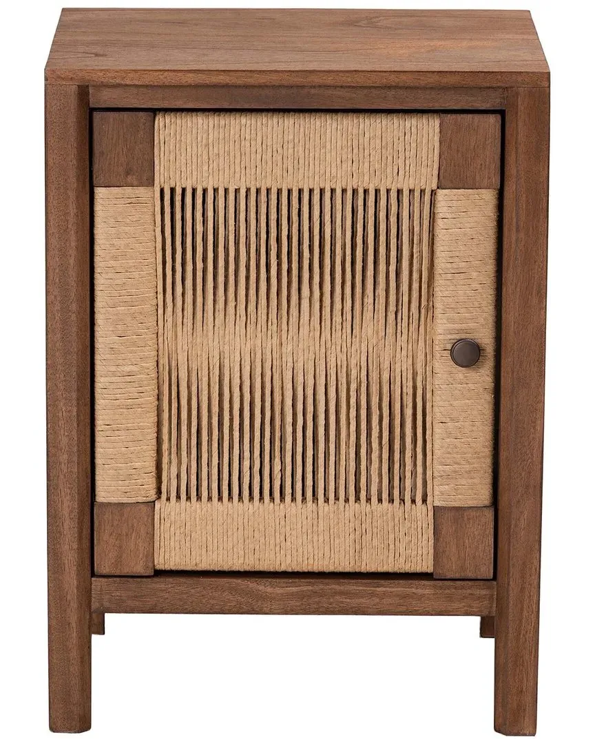 Holitz Nightstand with Storage - Walnut Brown, Bayur Wood image