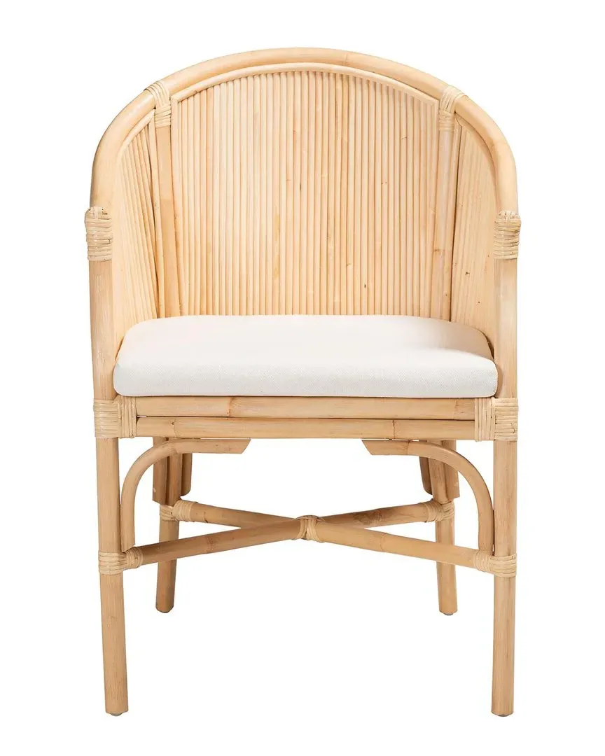 Hollis Barrel Chair with Cushion - Natural, Rattan
