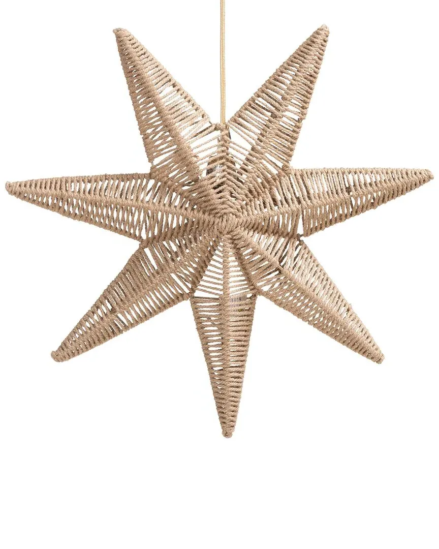 Idriya Star-Shaped Pendant Lampshade - Natural Brown, Jute
