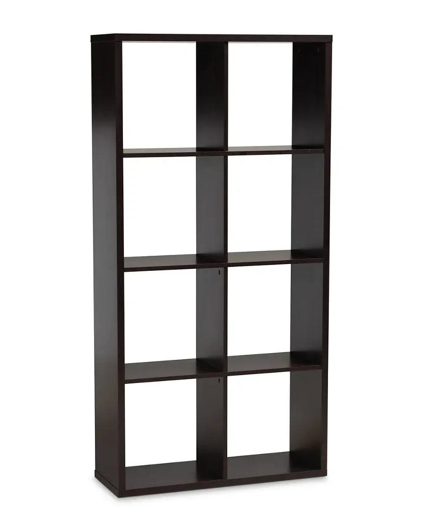 Janne 8-Shelf Storage Unit - Dark Brown image