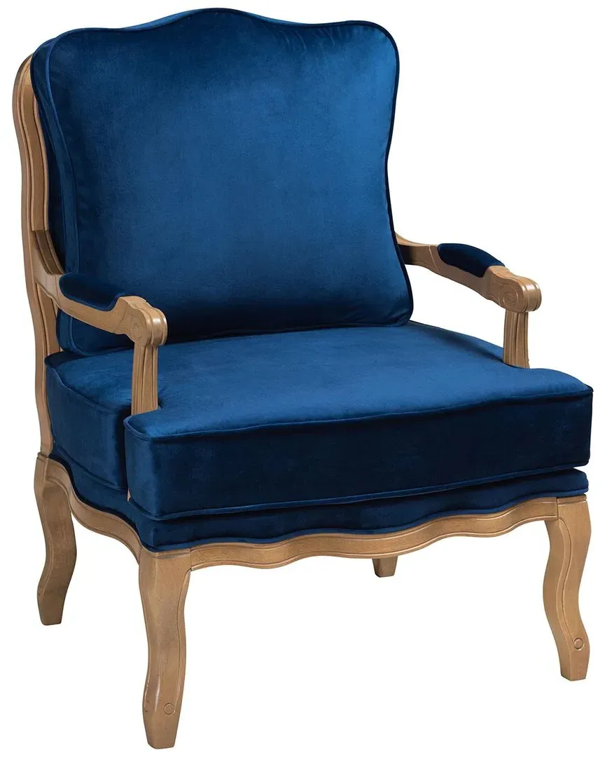 Jules Accent Chair - Navy Blue, French Oak image