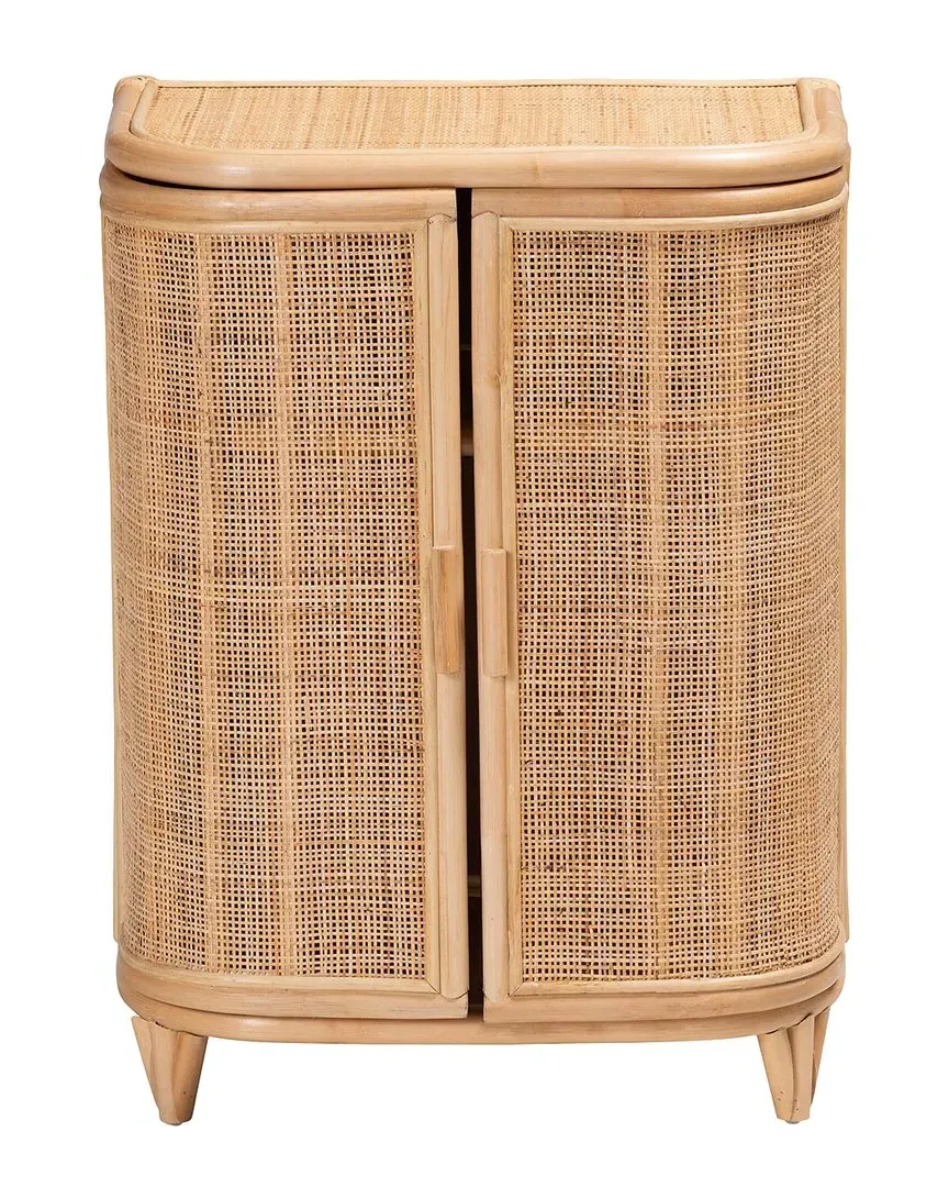 Yanka Storage Cabinet with Shelves - Natural, Rattan image