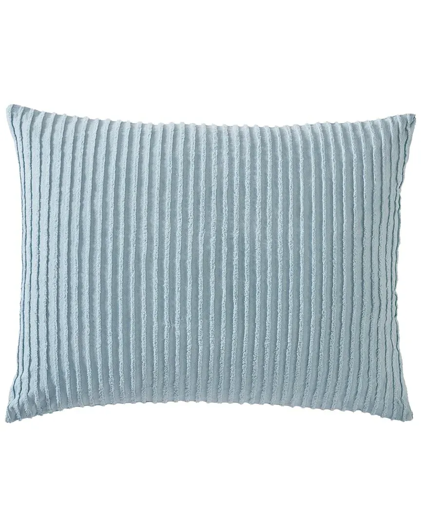 Channel Chenille Standard Pillow Sham - Blue, Cotton image