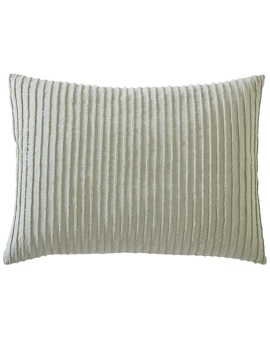 Channel Chenille Standard Pillow Sham - Sage, Cotton