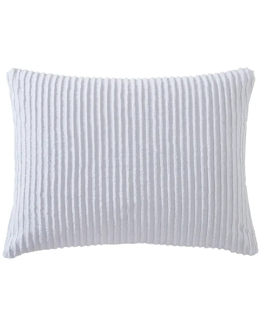 Channel Chenille Standard Pillow Sham - White, Cotton