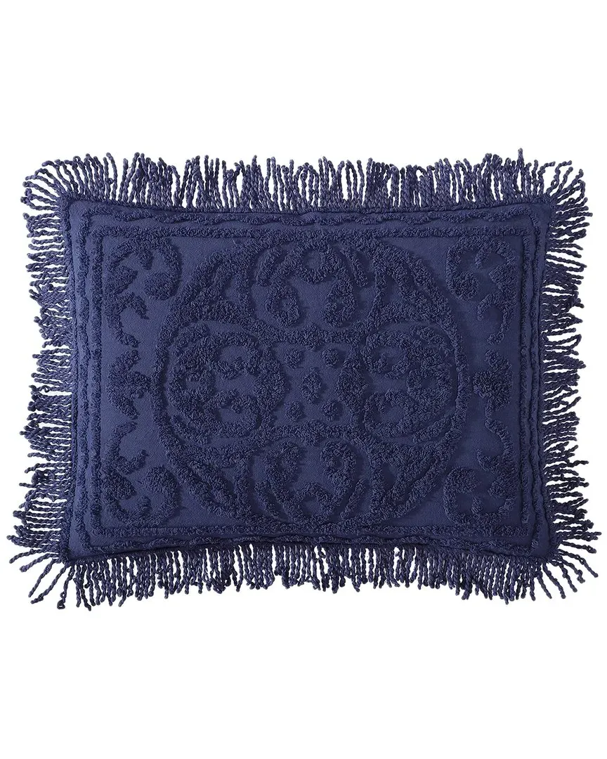Medallion Chenille Pillow Sham - Navy, Cotton