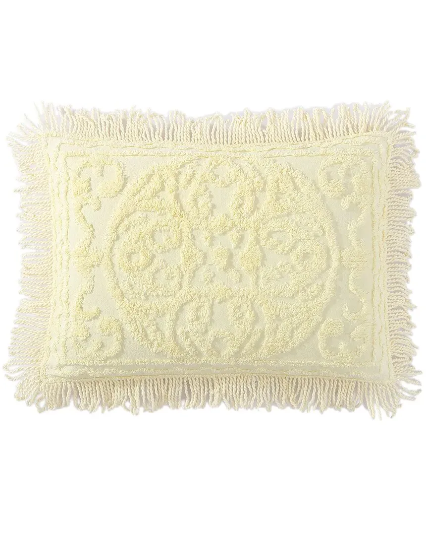 Medallion Chenille Pillow Sham - Yellow, Cotton
