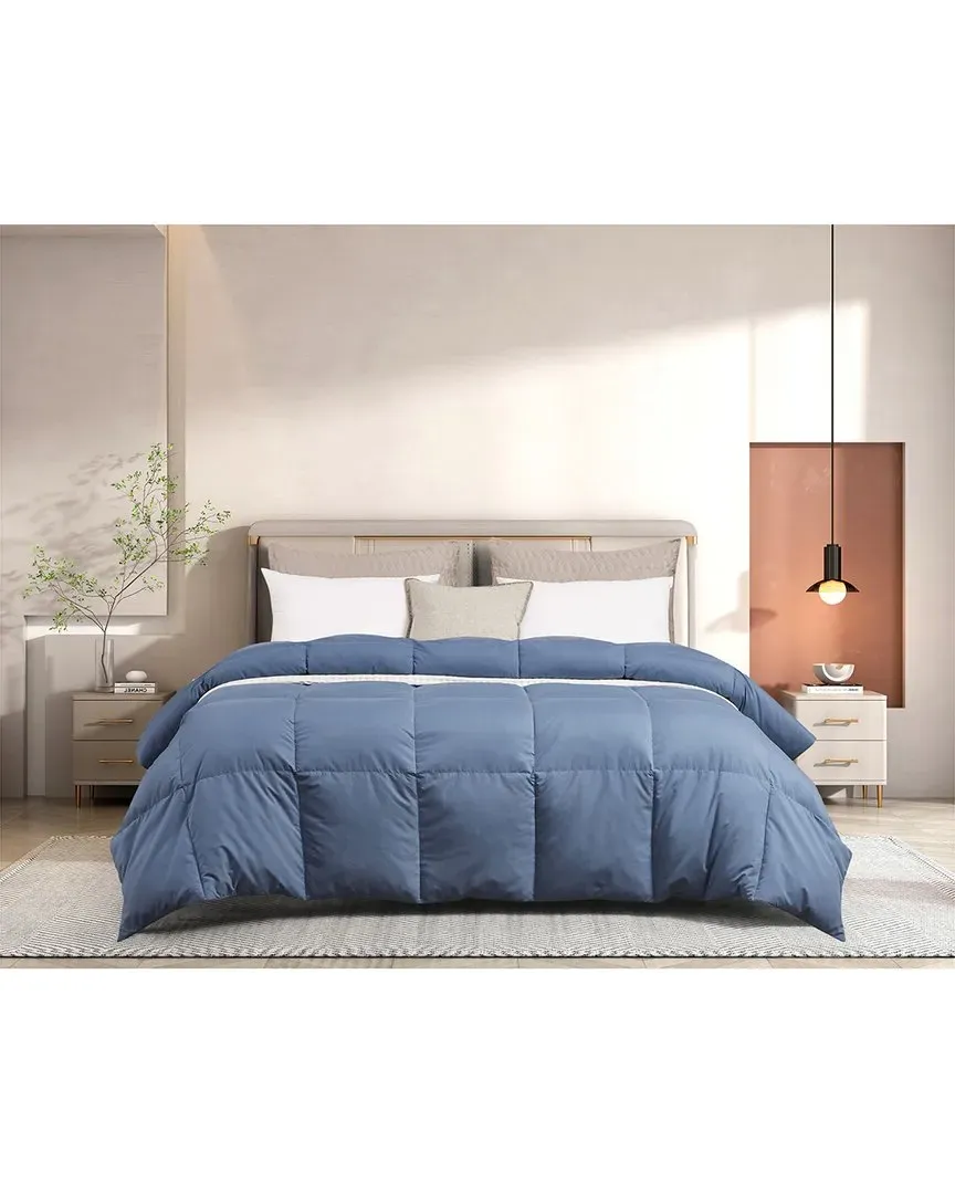 All-Season Feather & Down Comforter - Blue, Microfiber