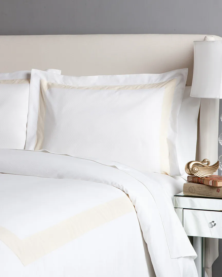 Birdseye Duvet Set with Pique Pattern - White, Cotton image