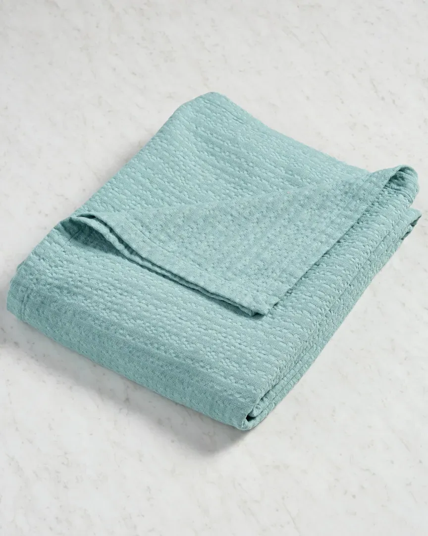 Bubbly Coverlet - Green, Egyptian Cotton image