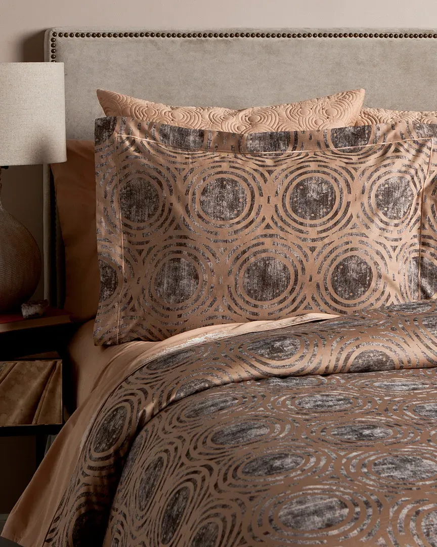 Circle Duvet Set with Shams - Terracotta, Cotton image