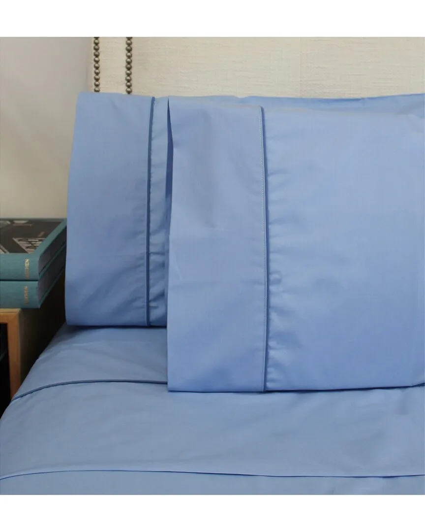 Combed Cotton Percale Sheet Set - Blue image