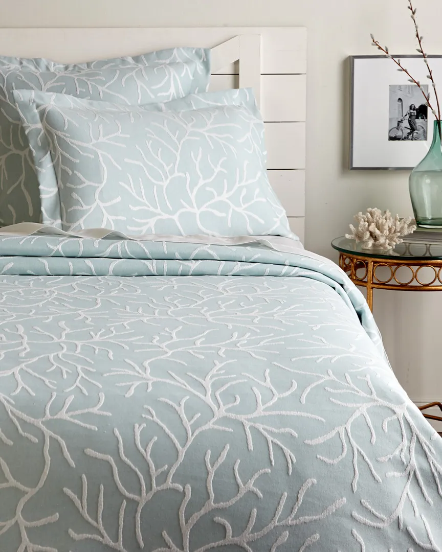 Coral Glory Coverlet Collection - Green