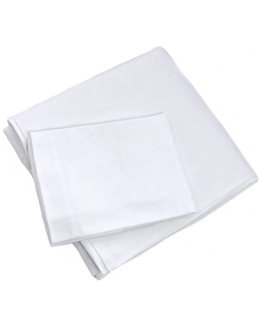 Cotton Flannel Sheet Set - White
