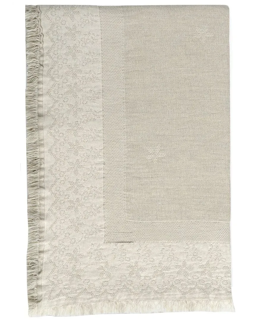 Devilla Fringe Throw Blanket - Linen image