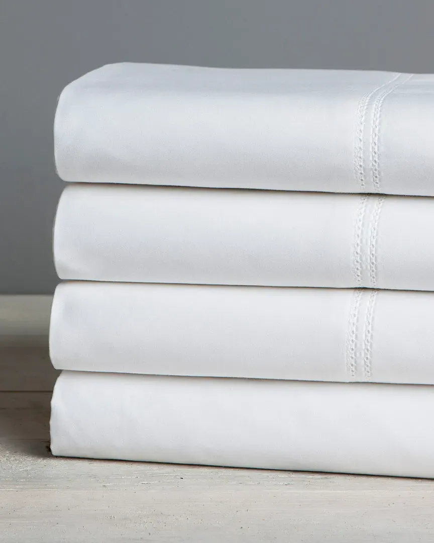 Double Stitch Sheet Set - White, Cotton image