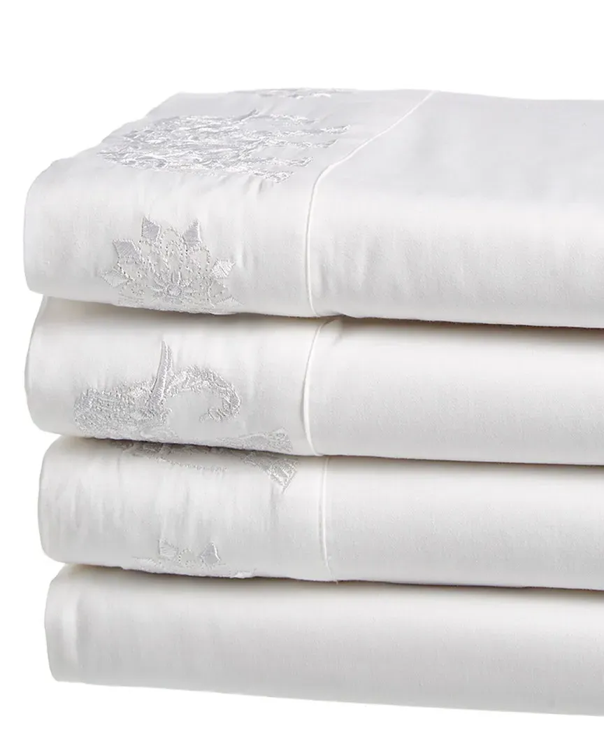Elephant Embroidered Sheet Set - White, Cotton