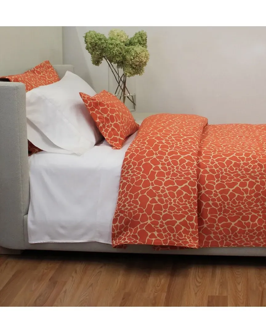 Giraffe Matelasse Coverlet Mini Set - Orange