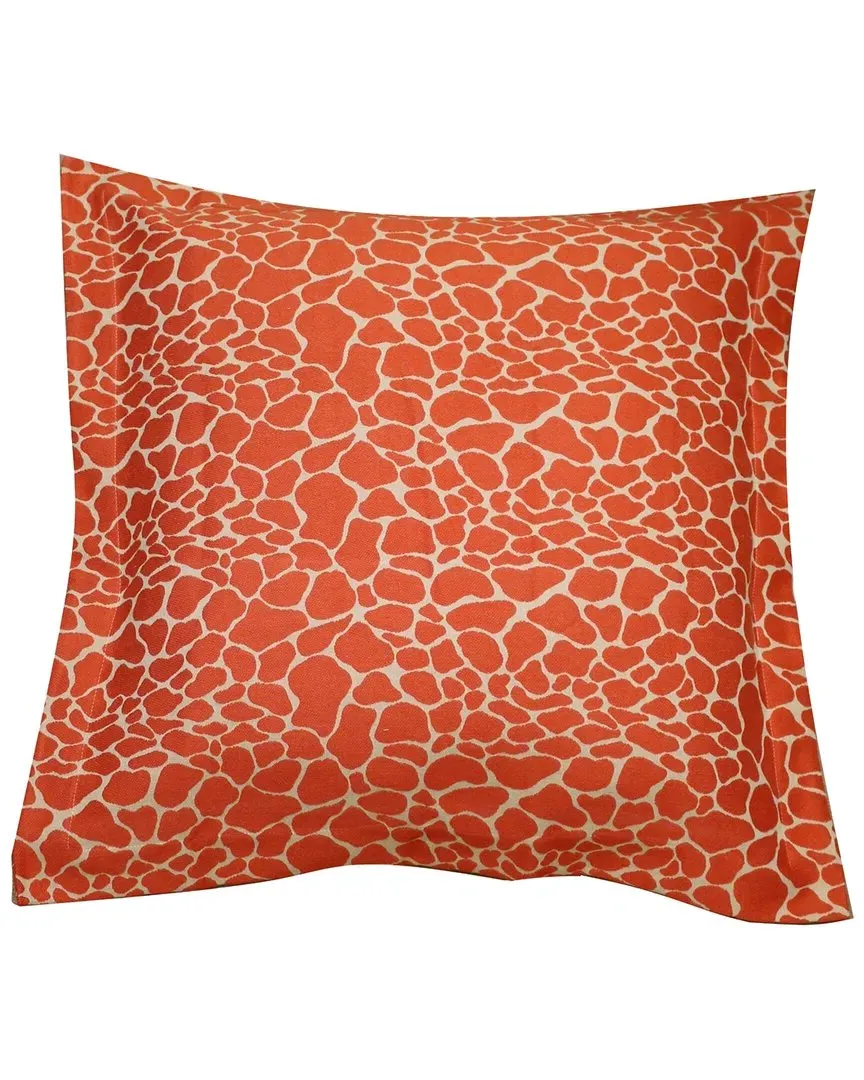 Giraffe Matelasse Euro Sham - Orange