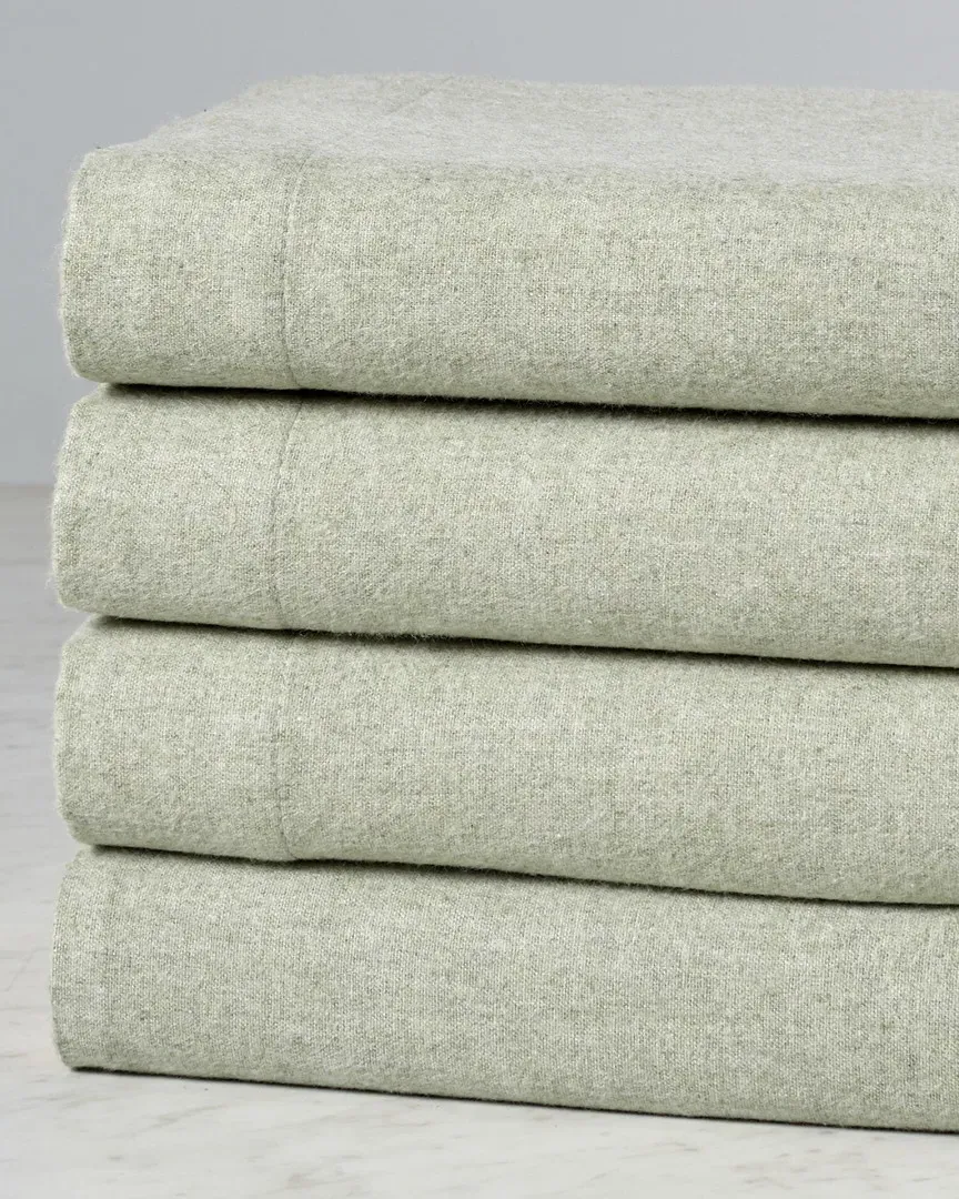 Heathered Flannel Sheet Set - Green