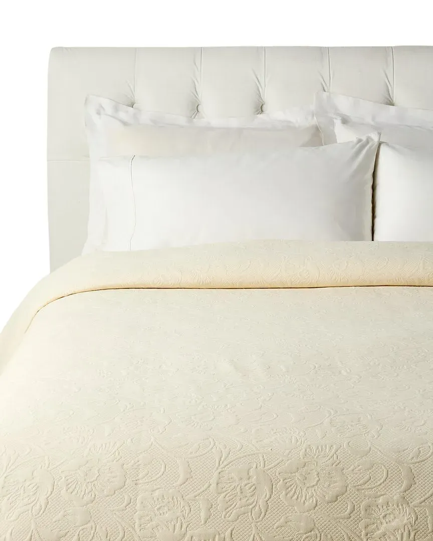 Les Fleurs Coverlet - Beige, Cotton