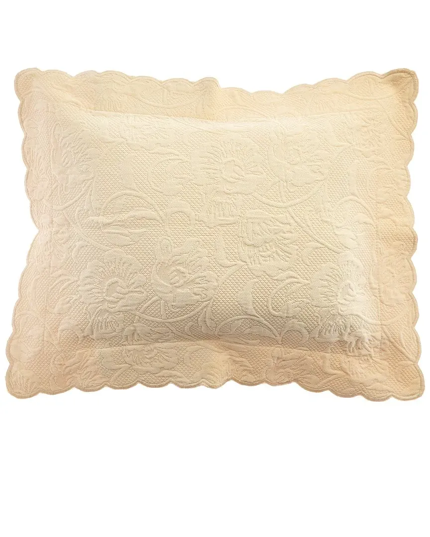 Les Fleurs Sham - Beige, Cotton image