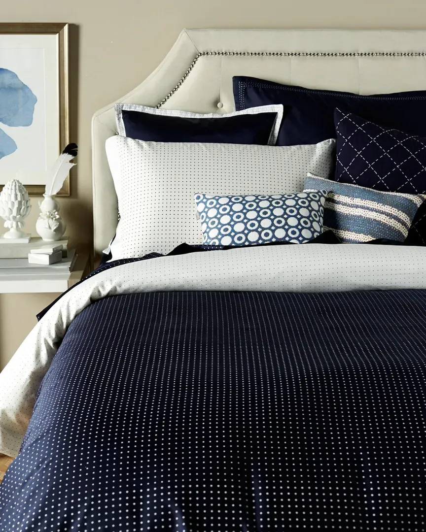 Pin Point Duvet Collection - Navy, Egyptian Cotton image