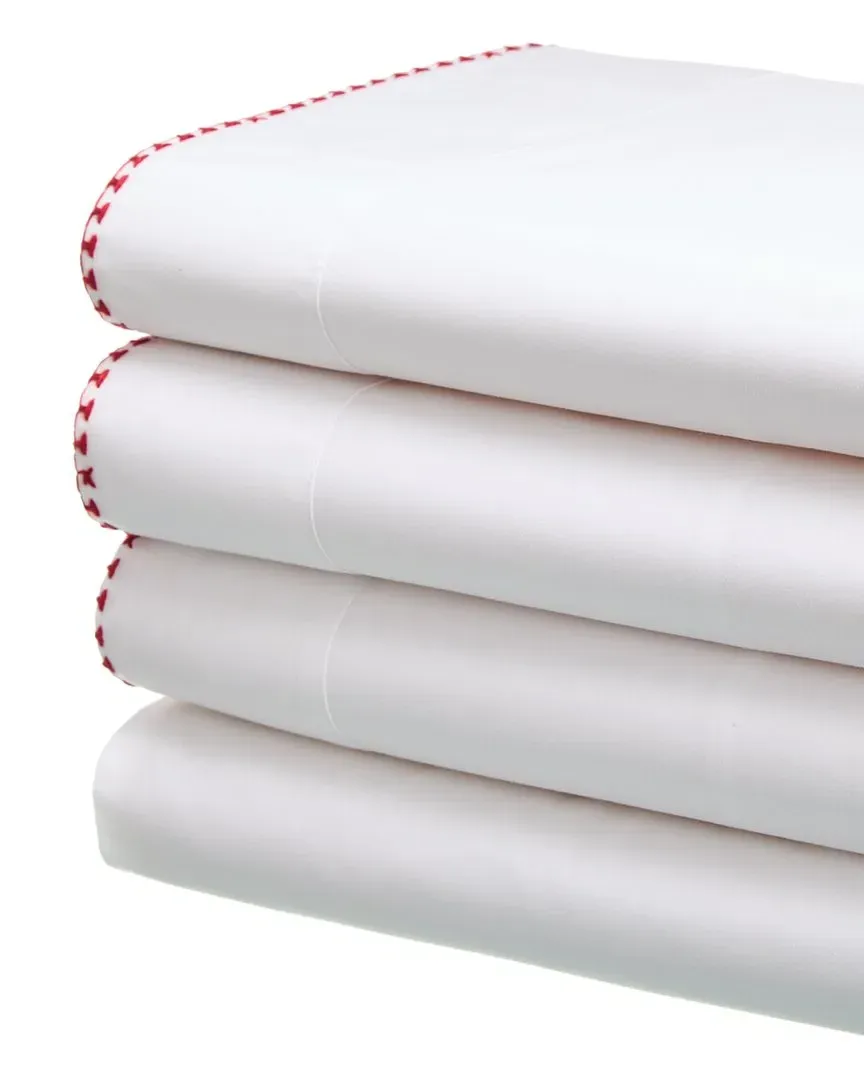 Precious Pearl Sheet Set - Red, Cotton image